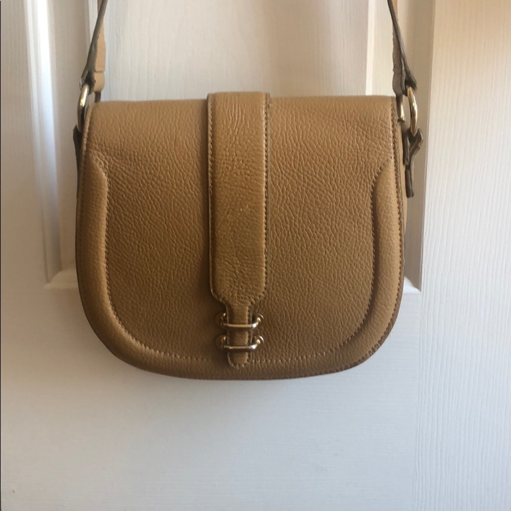 Tan leather crossbody
